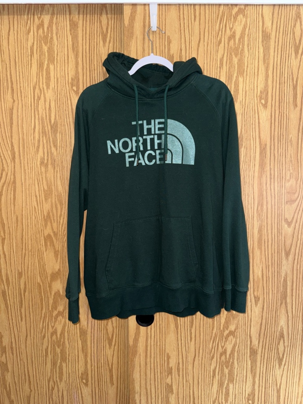North Face Dark Green Logo Hoodie